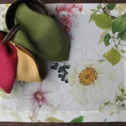 Individual Ibisco - 100% lino estampado