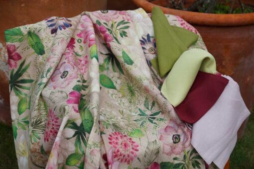 Mantel de lino "La Vie En Rose" - Imagen 4