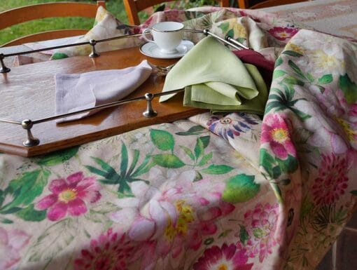 Mantel de lino "La Vie En Rose" - Imagen 5