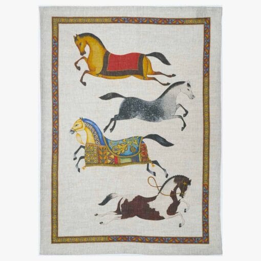 Secador Caballos - 100% Lino estampado