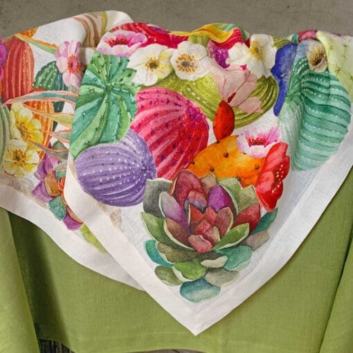 Mantel de lino "Cactus" - Imagen 4