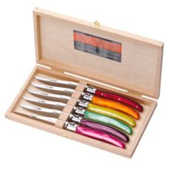 Cuchillos Laguiole para carne – Hoja Lisa De 2.5mm – Acrílico Traslucido