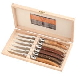 Cuchillos Laguiole Para Carne – Hoja Lisa De 2.5mm – Madera