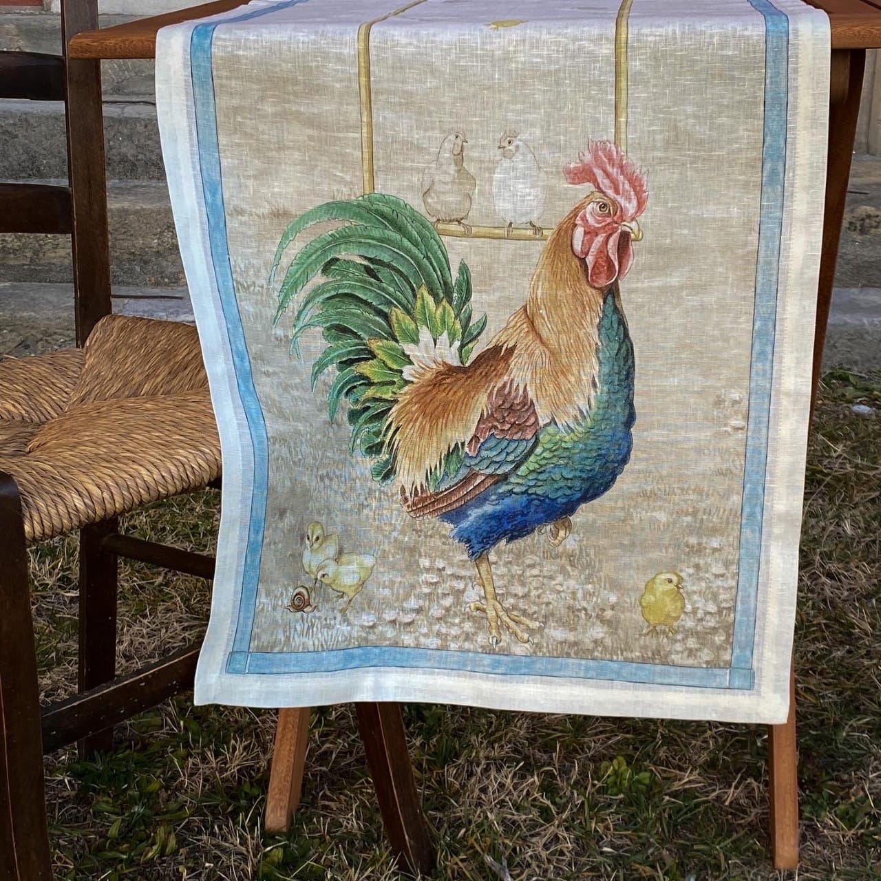 Camino de mesa Roosters 2- la bottega di casa