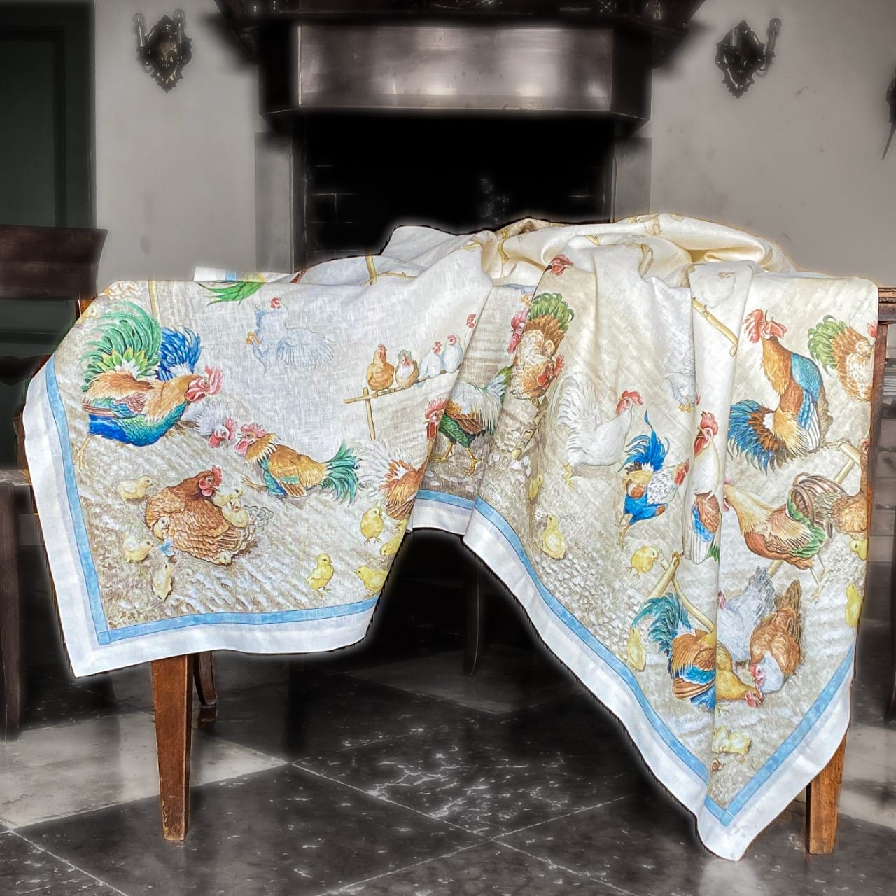 Mantel Roosters- La Bottega di Casa