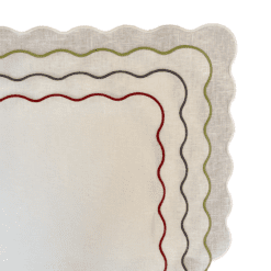 Individual plastificado Onda - Fondo Crema - Rectangular