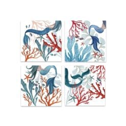 Set de 4 servilletas Sirena