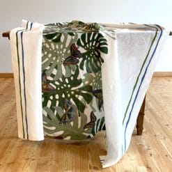 mantel de lino mariposas - la bottega di casa
