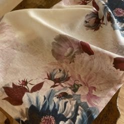 Mantel de lino Peonia Azul