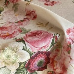 Mantel de lino Rosas