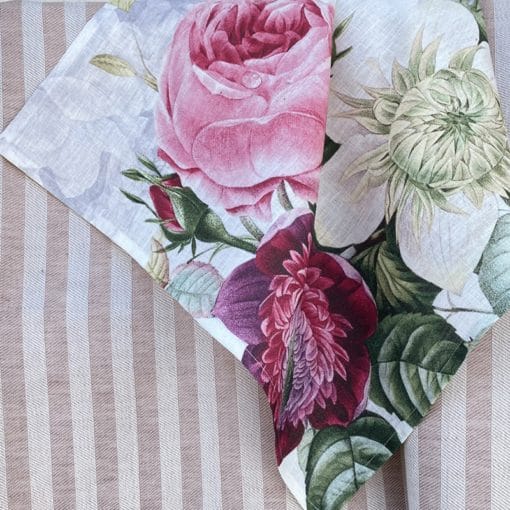 Servilleta de lino Rosas - Imagen 2