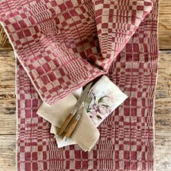 Camino de mesa de cáñamo y algodón Optical