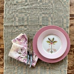 Camino de mesa de cáñamo y algodón Optical