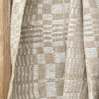 Camino de mesa de cáñamo y algodón Optical - Imagen 4