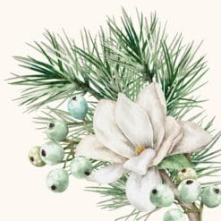Servilletas de lino Magnolia Blanca
