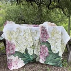 Mantel de lino Hortensias
