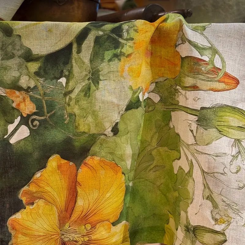 Mantel de lino Flor de calabaza