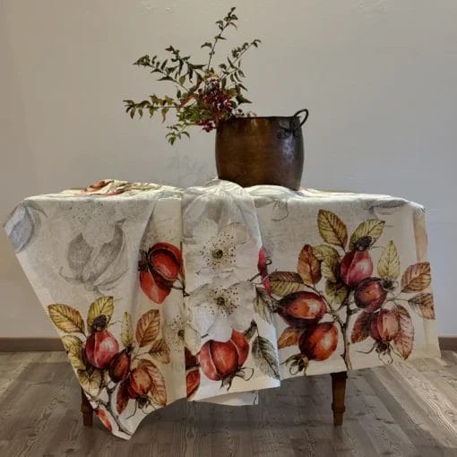 Mantel de lino Rose Hips