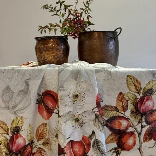 Mantel de lino Rose Hips