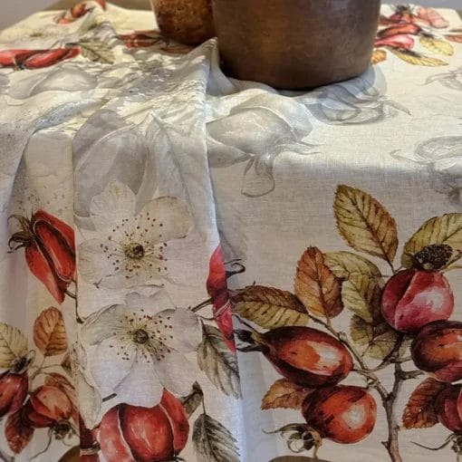 Mantel de lino Rose Hips