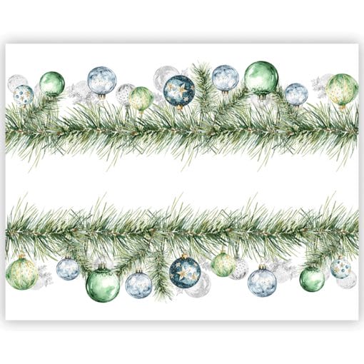 Mantel de lino Esferas navideñas