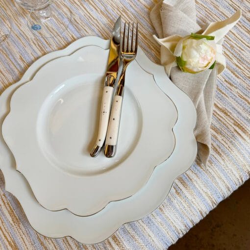 Mantel Tracce - Mistolino y lurex - Imagen 4