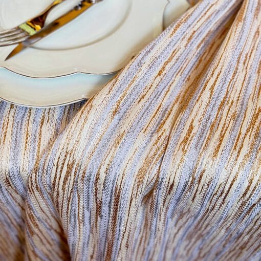 Mantel Tracce - Mistolino y lurex - Imagen 3