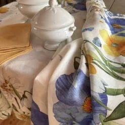 Mantel de lino Alpiflora