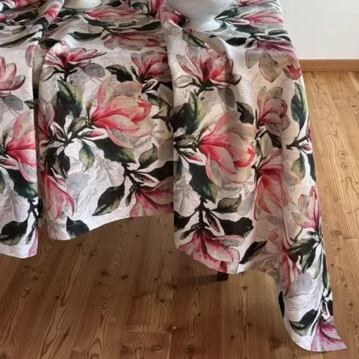 Mantel de lino Magnolia Rosa Allover