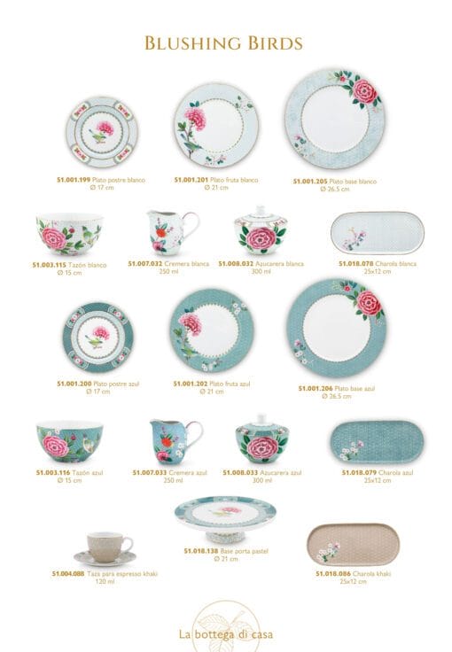 Vajilla de porcelana Blushing Birds - Imagen 3
